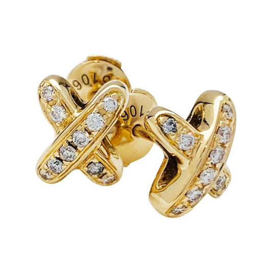 [⭐Sparkve]JEUX DE GOLD DIAMOND EARRINGS