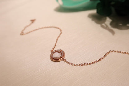 [⭐Sparkve Jewels]DIAMOND CIRCLE PINK GOLD BRACELET