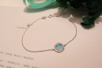 [⭐Sparkve Jewels]DIAMOND CIRCLE PINK GOLD BRACELET
