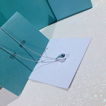 [⭐Sparkve Jewels]ELSA PERETTI TEARDROP PENDANT STERLING SILVER NECKLACE