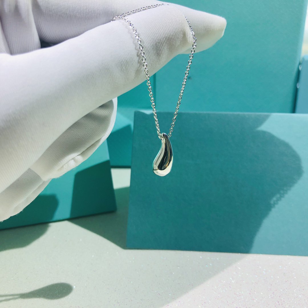 [⭐Sparkve Jewels]ELSA PERETTI TEARDROP PENDANT STERLING SILVER NECKLACE