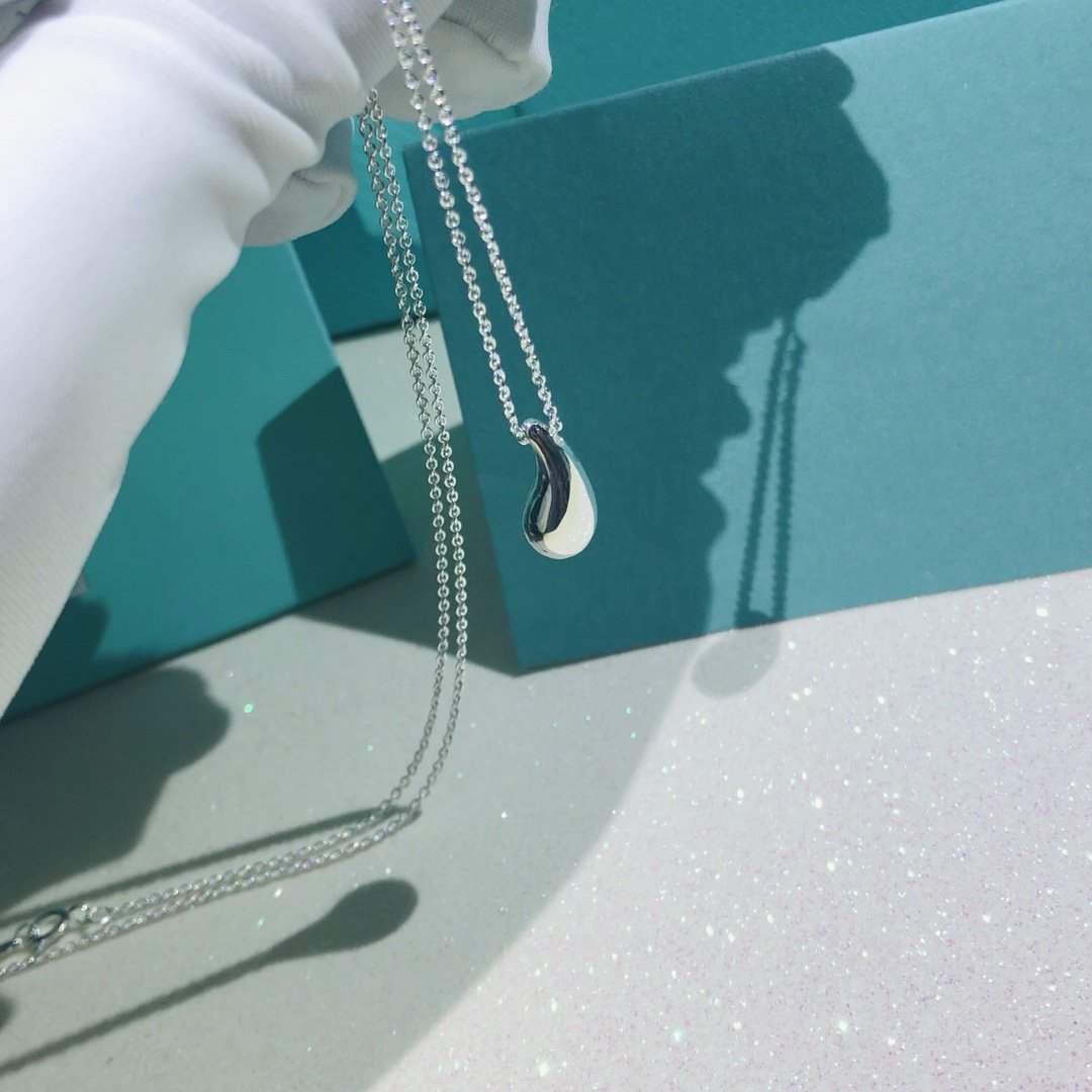 [⭐Sparkve Jewels]ELSA PERETTI TEARDROP PENDANT STERLING SILVER NECKLACE