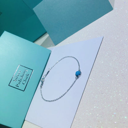 [⭐Sparkve Jewels]YARD TURQUOISE NECKLACE SILVER