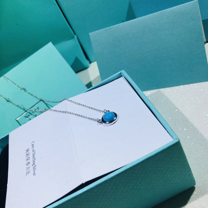 [⭐Sparkve Jewels]YARD TURQUOISE NECKLACE SILVER