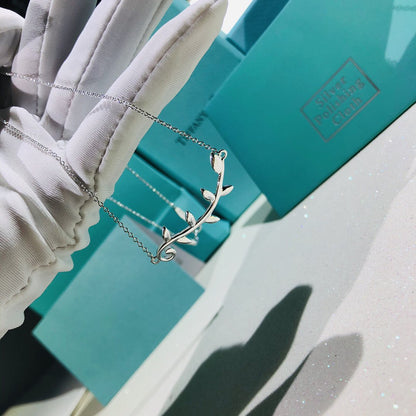 [⭐Sparkve Jewels]PALOMA PICASSO STERLING SILVER OLIVE BRANCH NECKLACE