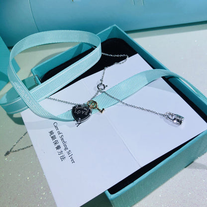 [⭐Sparkve Jewels]LOVE HEART TAG KEY NECKLACE