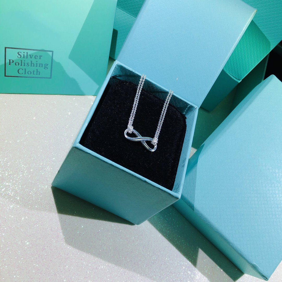 [⭐Sparkve Jewels]SILVER INFINITY DOUBLE CHAIN NECKLACE