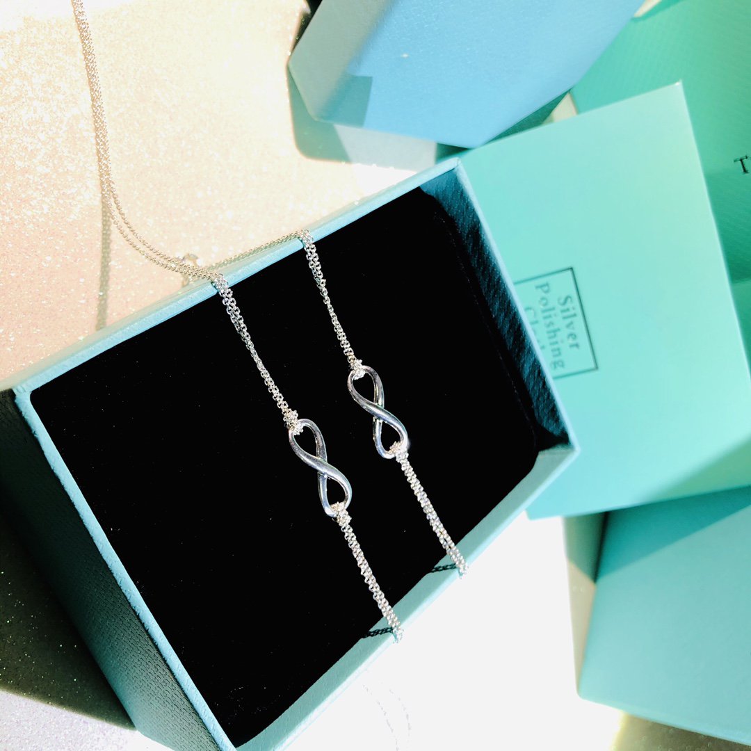 [⭐Sparkve Jewels]SILVER INFINITY DOUBLE CHAIN NECKLACE