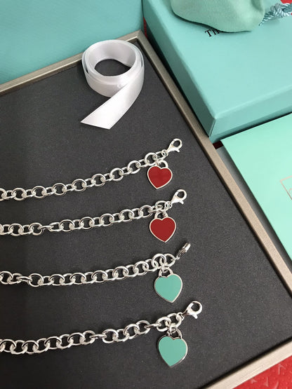 [⭐Sparkve Jewels]HEART TAG BRACELET SILVER MEDIUM