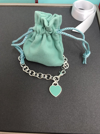[⭐Sparkve Jewels]HEART TAG BRACELET SILVER MEDIUM