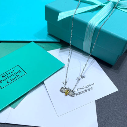[⭐Sparkve Jewels]PAPER FLOWERS YELLOW DIAMOND FIREFLY PENDANT