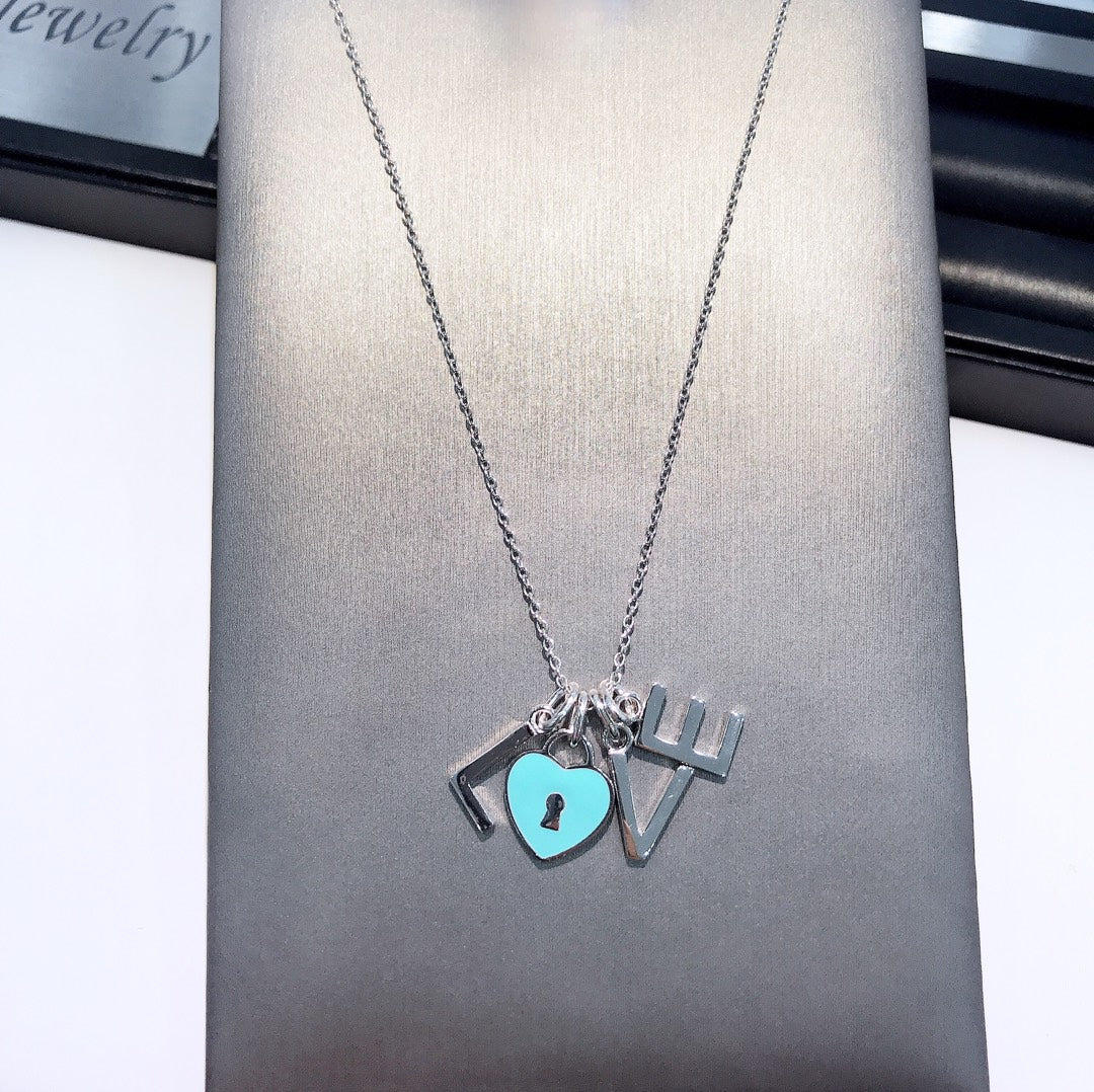 [⭐Sparkve Jewels]COLLAR LOVE PLATA NECKLACE