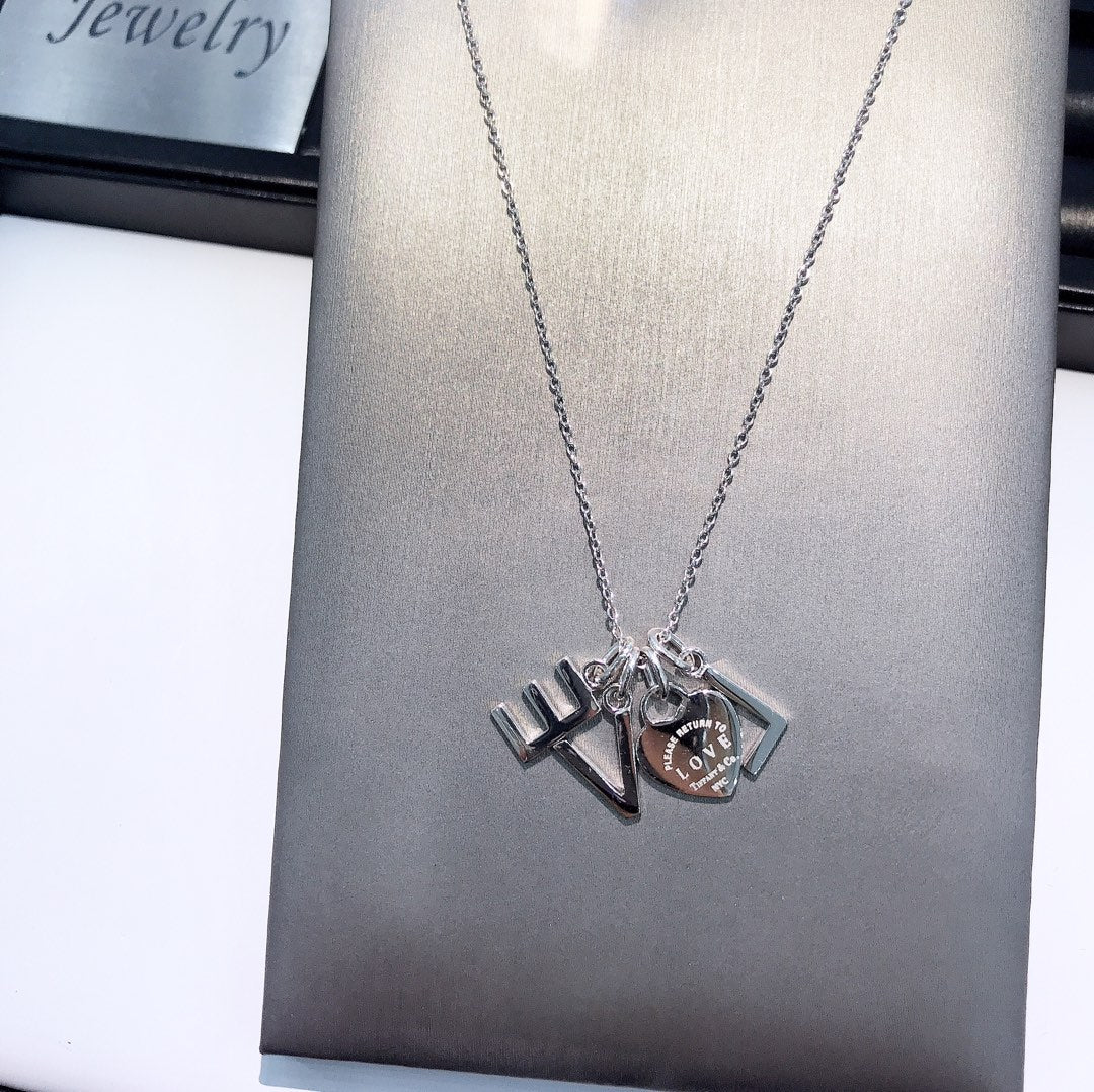 [⭐Sparkve Jewels]COLLAR LOVE PLATA NECKLACE