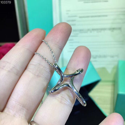 [⭐Sparkve Jewels]CROSS NECKLACE STERLING SILVER MATERIAL
