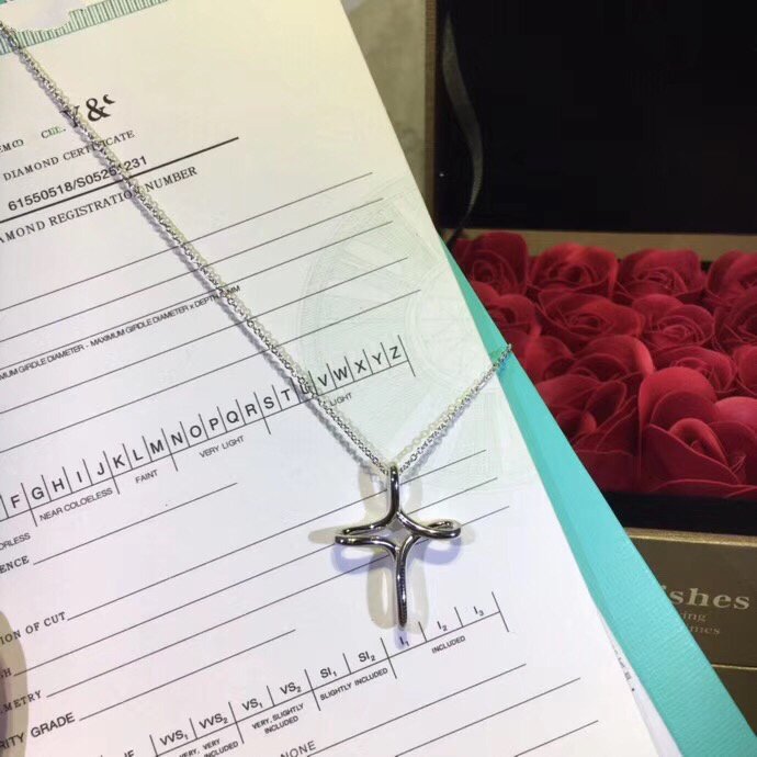 [⭐Sparkve Jewels]CROSS NECKLACE STERLING SILVER MATERIAL