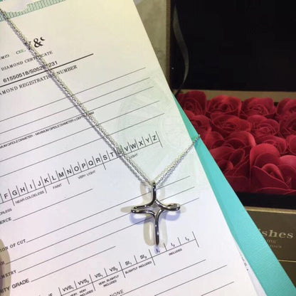 [⭐Sparkve Jewels]CROSS NECKLACE STERLING SILVER MATERIAL