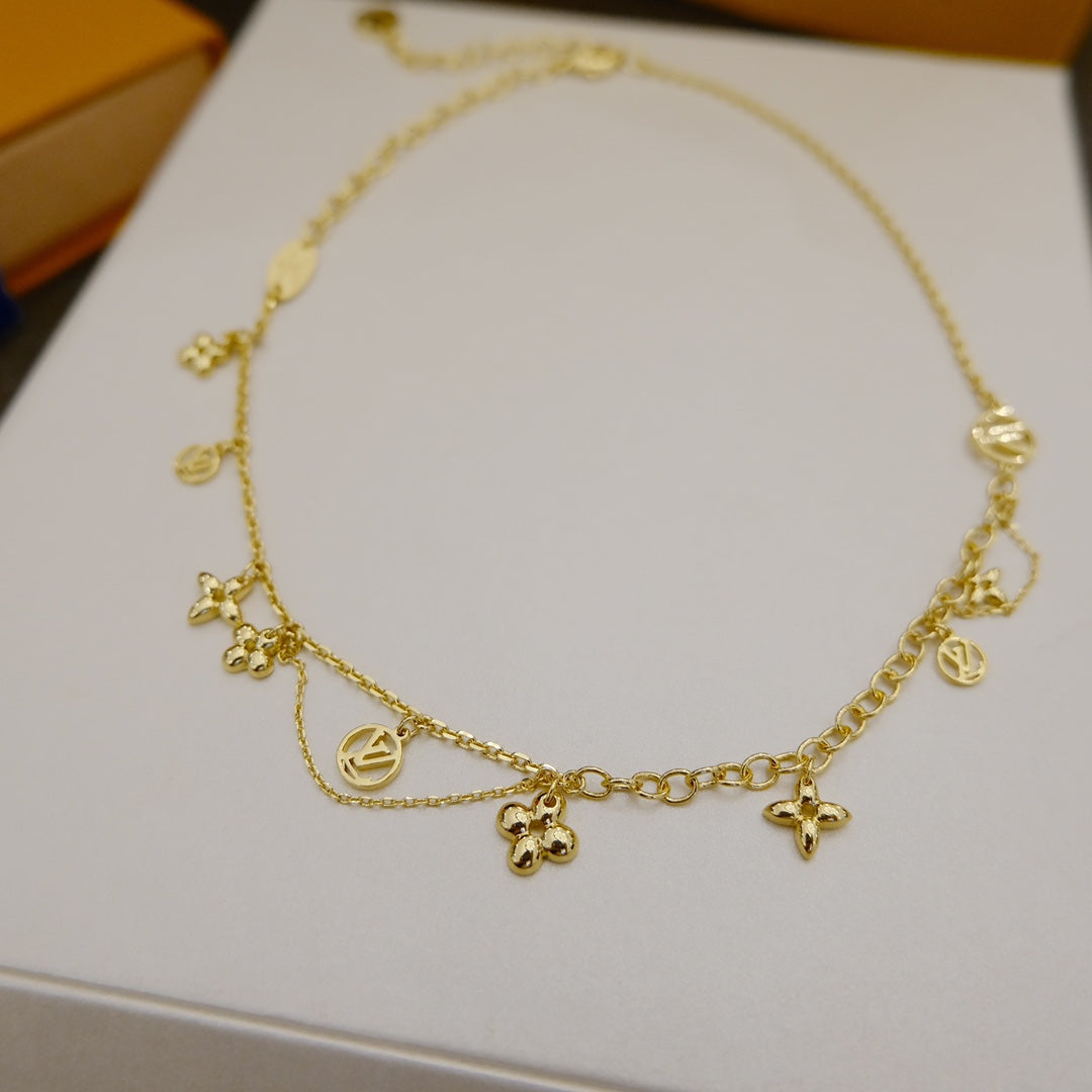 [⭐Sparkve]BLOOMING SUPPLE NECKLACE BRASS