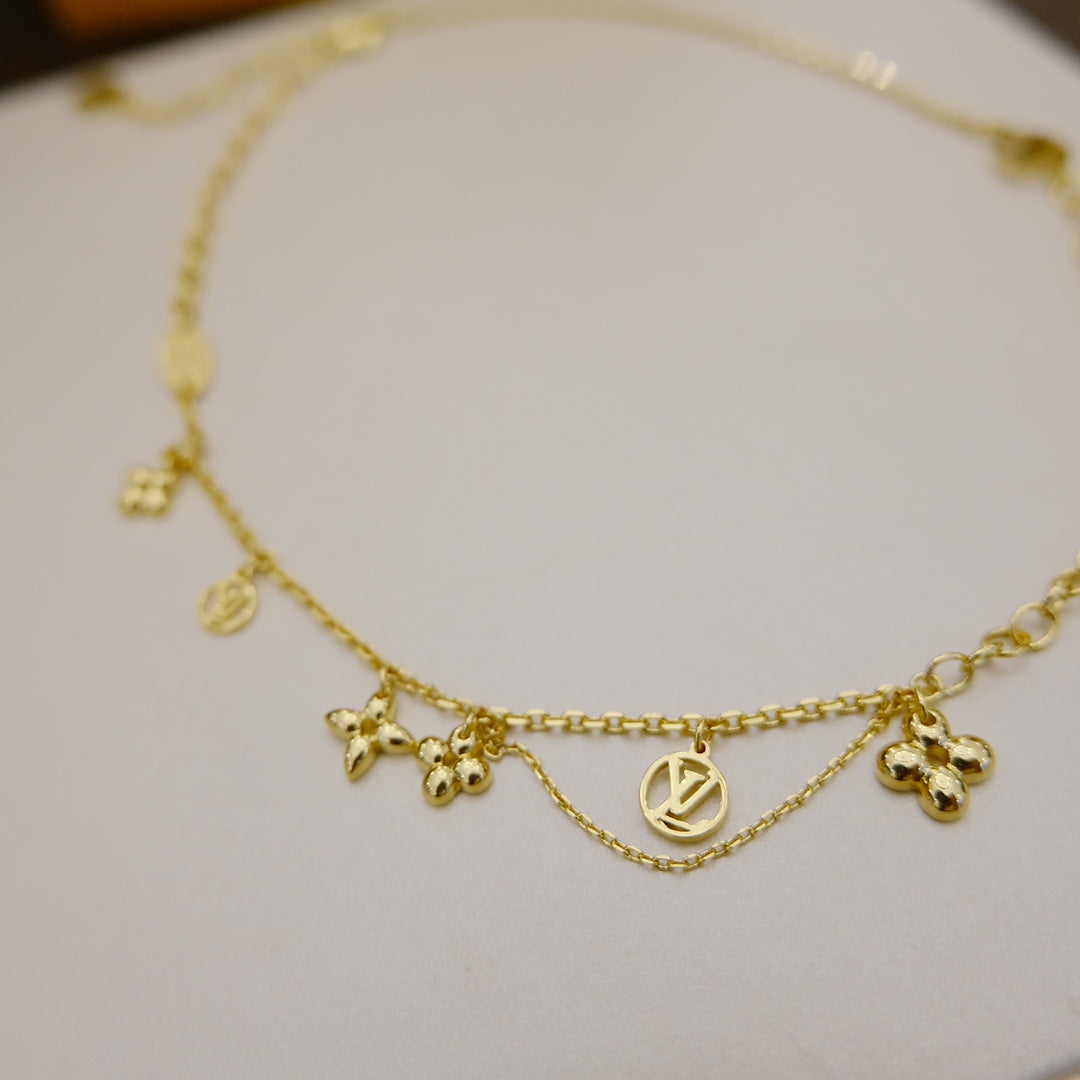 [⭐Sparkve]BLOOMING SUPPLE NECKLACE BRASS