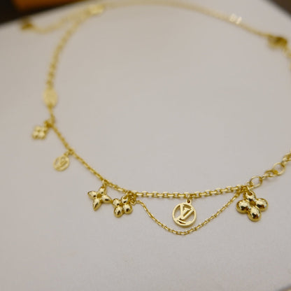 [⭐Sparkve]BLOOMING SUPPLE NECKLACE BRASS