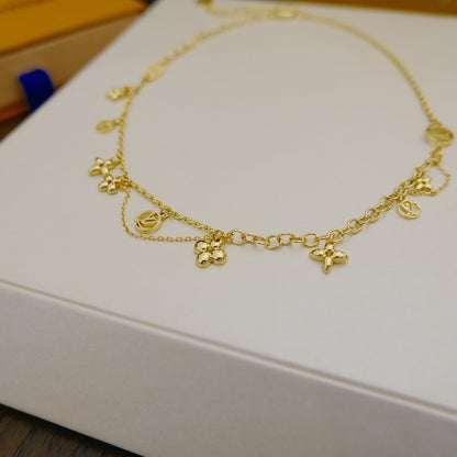 [⭐Sparkve]BLOOMING SUPPLE NECKLACE BRASS