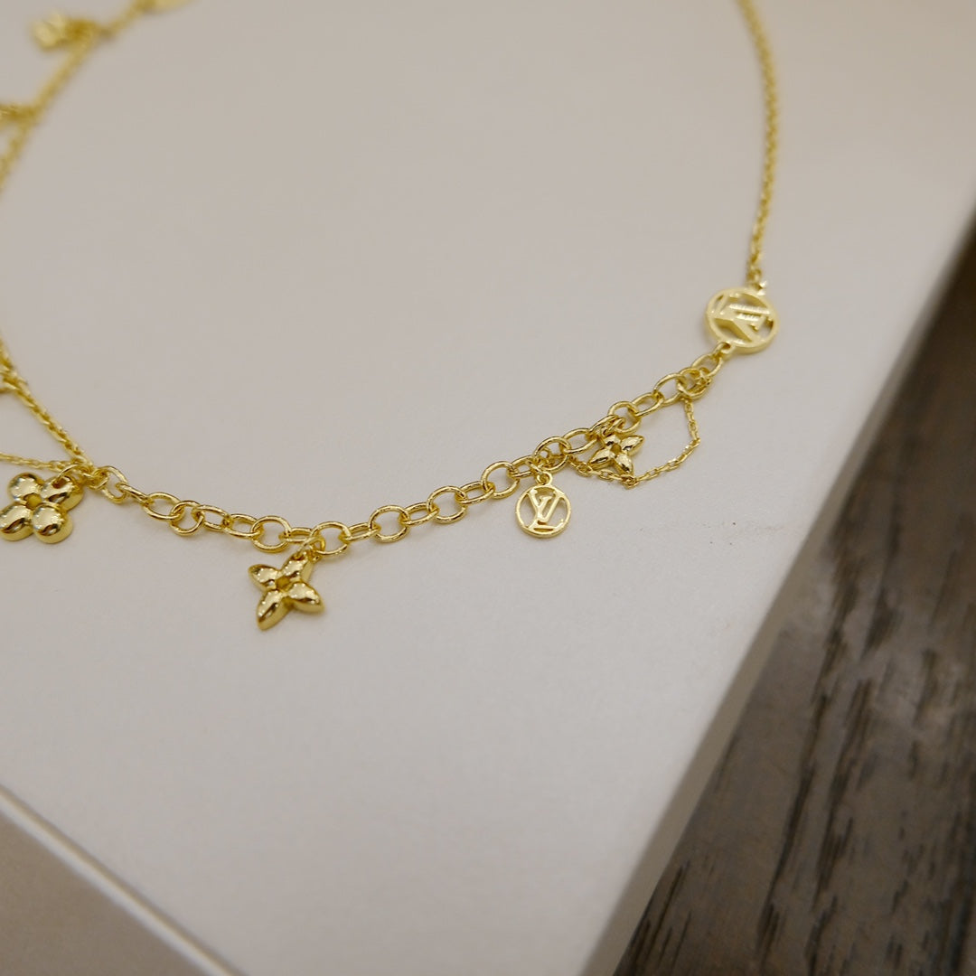 [⭐Sparkve]BLOOMING SUPPLE NECKLACE BRASS