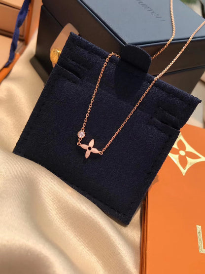 [⭐Sparkve]BLOSSOM PENDANT PINK GOLD AND DIAMOND