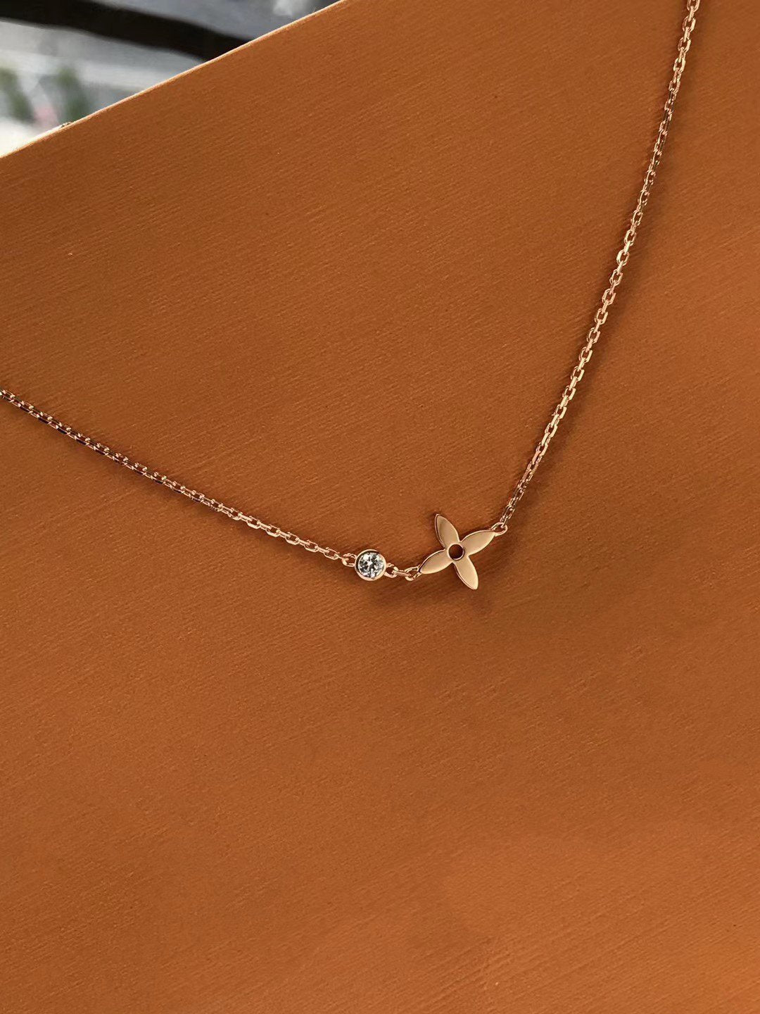 [⭐Sparkve]BLOSSOM PENDANT PINK GOLD AND DIAMOND