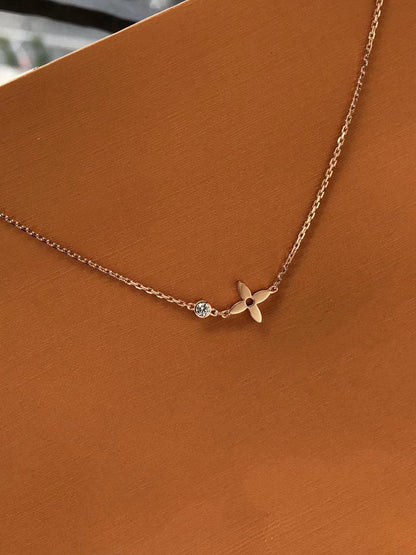 [⭐Sparkve]BLOSSOM PENDANT PINK GOLD AND DIAMOND