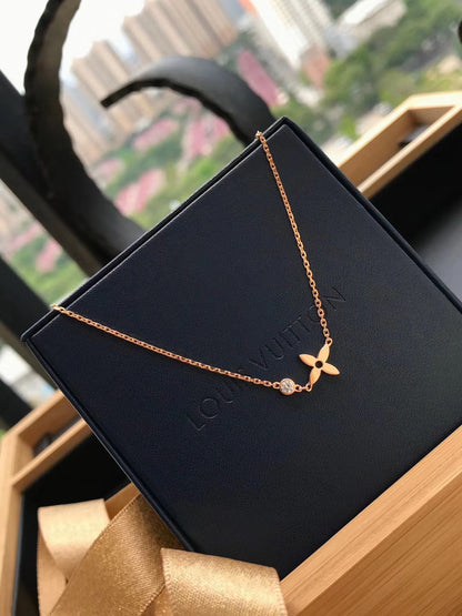 [⭐Sparkve]BLOSSOM PENDANT PINK GOLD AND DIAMOND