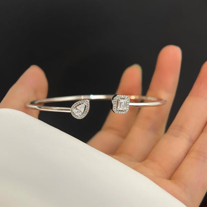 [⭐Sparkve]JONC FLEX MY TWIN TOI & MOI SILVER DIAMOND BRACELET