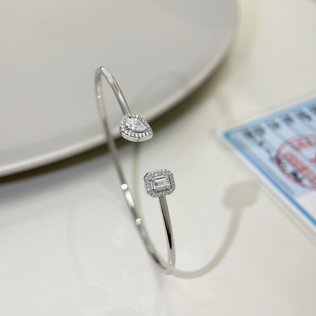 [⭐Sparkve]JONC FLEX MY TWIN TOI & MOI SILVER DIAMOND BRACELET