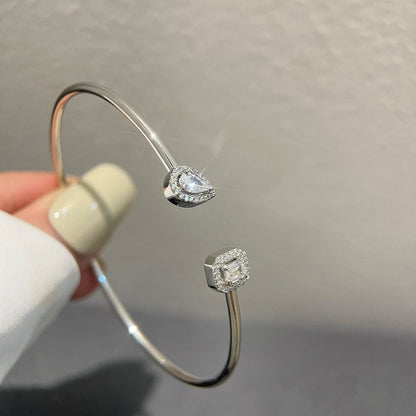 [⭐Sparkve]JONC FLEX MY TWIN TOI & MOI SILVER DIAMOND BRACELET