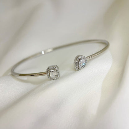 [⭐Sparkve]JONC FLEX MY TWIN TOI & MOI SILVER DIAMOND BRACELET
