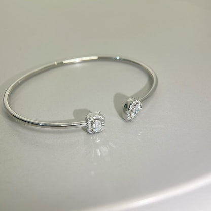 [⭐Sparkve]JONC FLEX MY TWIN TOI & MOI SILVER DIAMOND BRACELET
