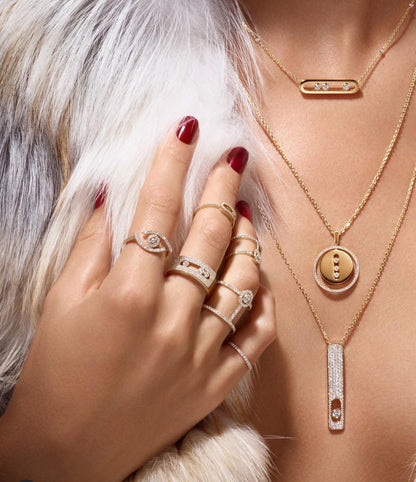 [⭐Sparkve]Demo MOVE PM NECKLACE PINK GOLD DIAMOND