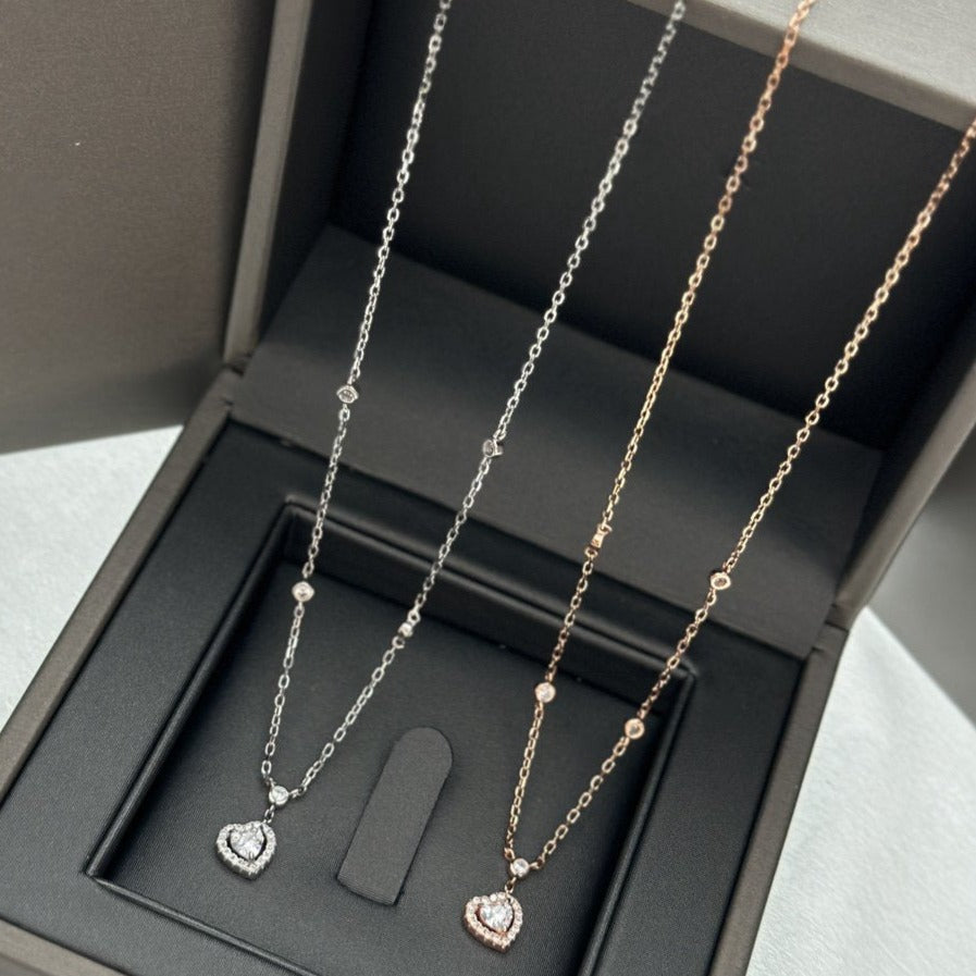 [⭐Sparkve]JOY HEART DIAMOND NECKLACE
