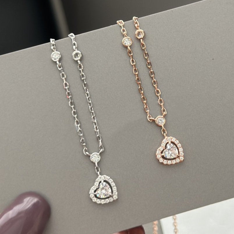 [⭐Sparkve]JOY HEART DIAMOND NECKLACE