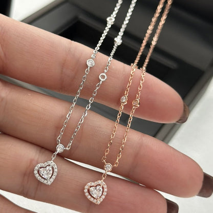 [⭐Sparkve]JOY HEART DIAMOND NECKLACE
