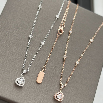 [⭐Sparkve]JOY HEART DIAMOND NECKLACE