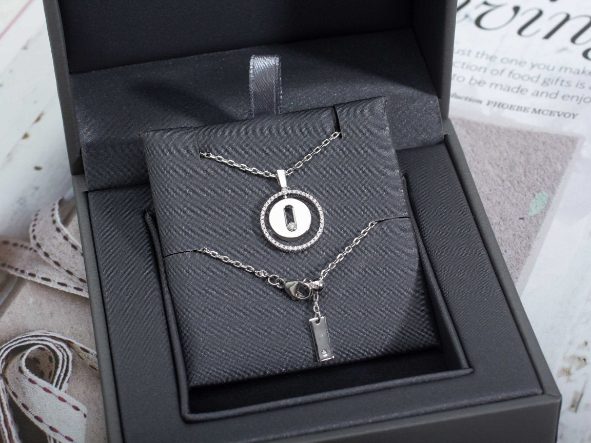 [⭐Sparkve]Demo MOVE PM NECKLACE SILVER DIAMOND