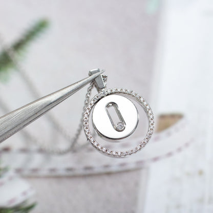 [⭐Sparkve]Demo MOVE PM NECKLACE SILVER DIAMOND