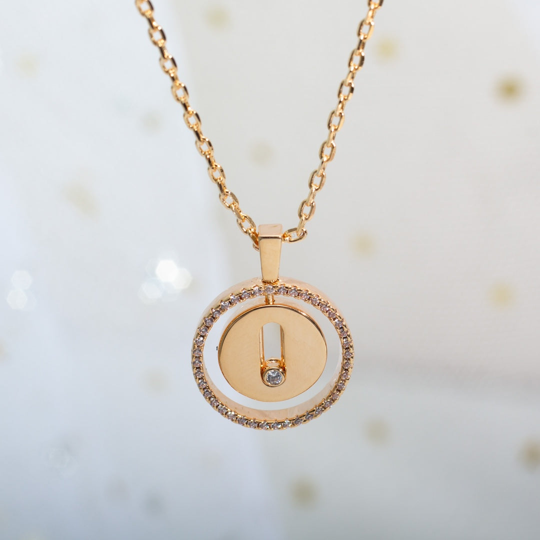 [⭐Sparkve]Demo MOVE PM NECKLACE PINK GOLD DIAMOND