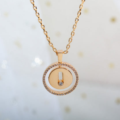 [⭐Sparkve]Demo MOVE PM NECKLACE PINK GOLD DIAMOND