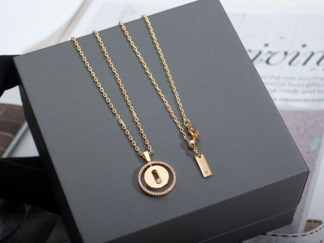 [⭐Sparkve]Demo MOVE PM NECKLACE PINK GOLD DIAMOND