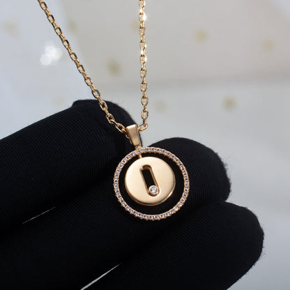 [⭐Sparkve]Demo MOVE PM NECKLACE PINK GOLD DIAMOND