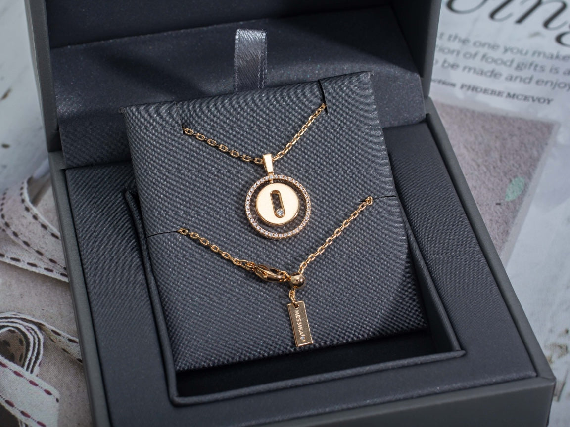 [⭐Sparkve]Demo MOVE PM NECKLACE PINK GOLD DIAMOND