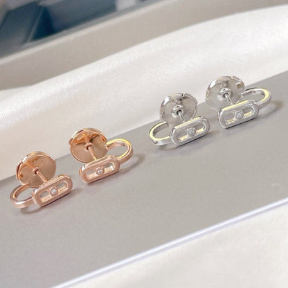 [⭐Sparkve]CREOLES MOVE UNO MINI 1 DIAMOND EARRINGS