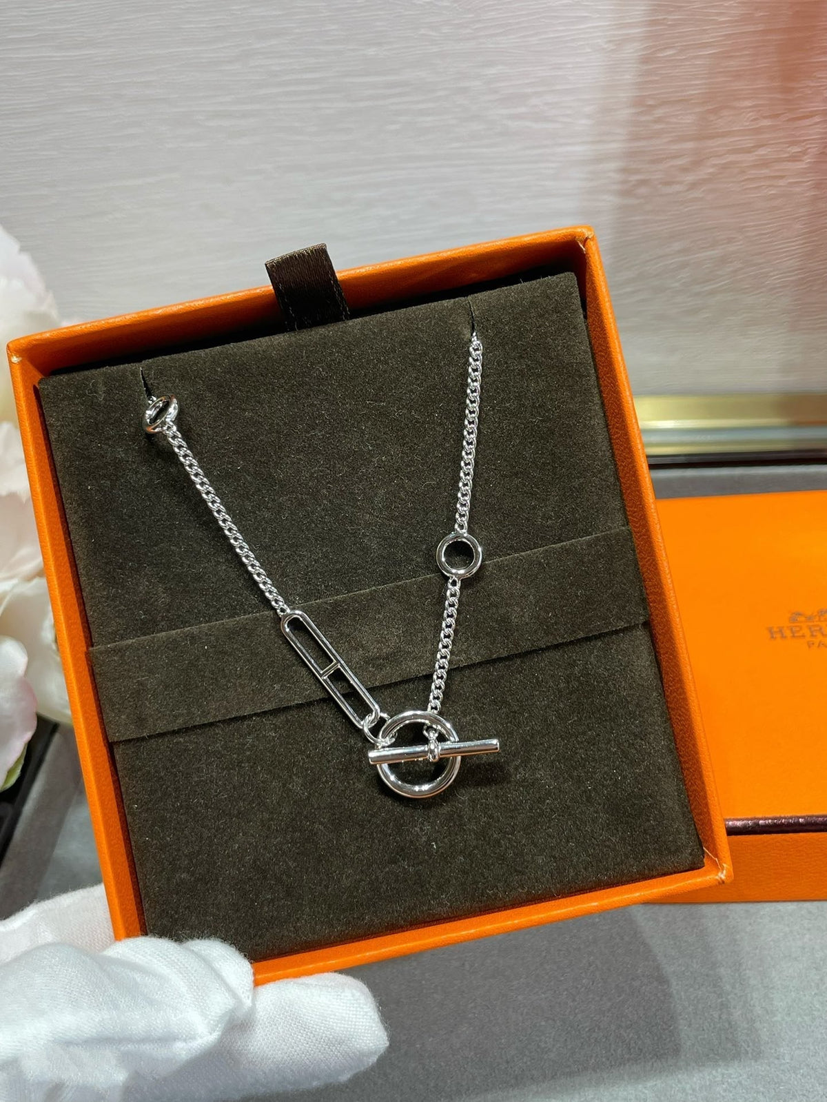 [⭐Sparkve]HM STERLING CHAINE D'ANCRE HEART
