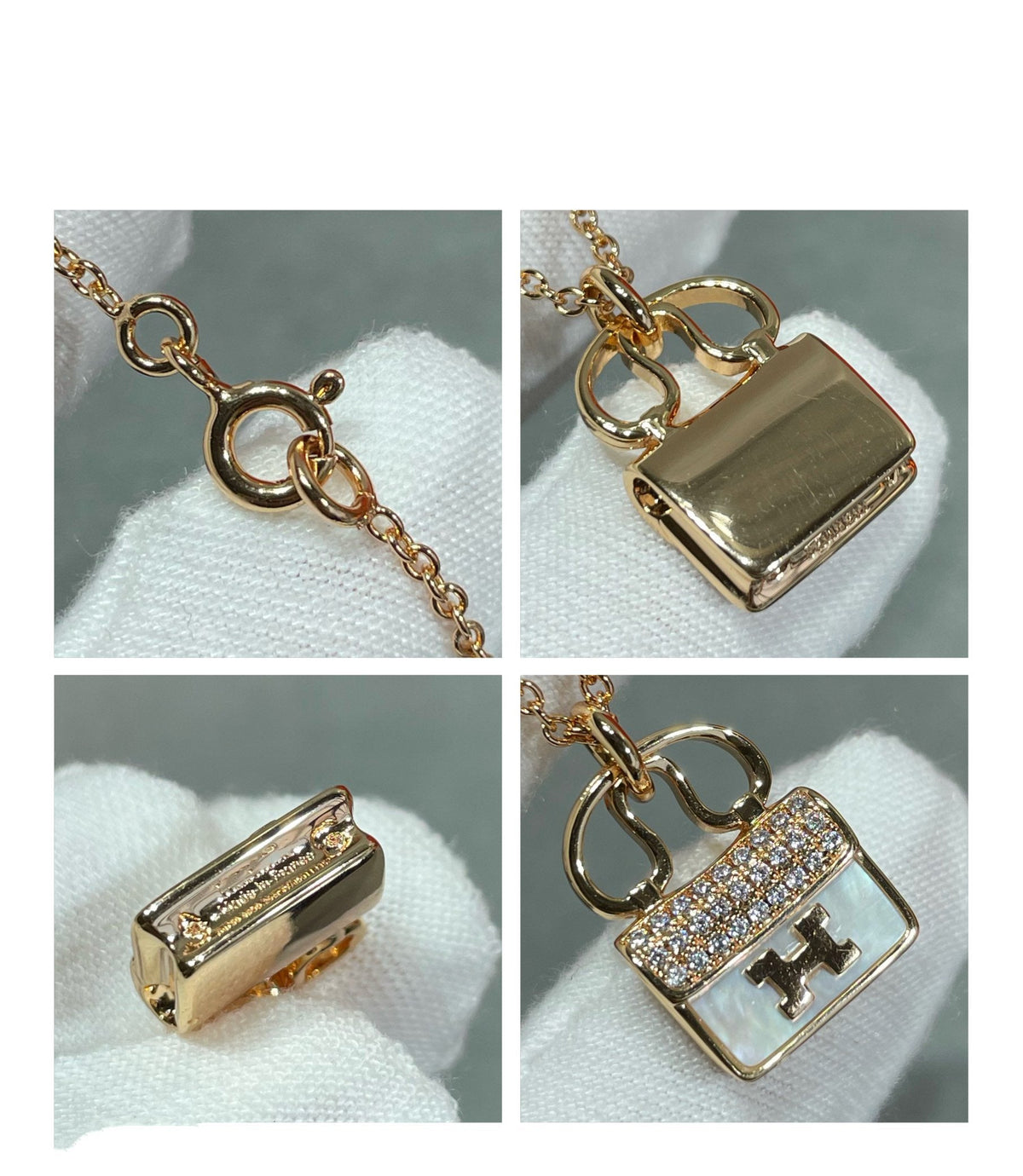 [⭐Sparkve]H CIRCE MOISSANITE PENDANT NECKLACE GOLD