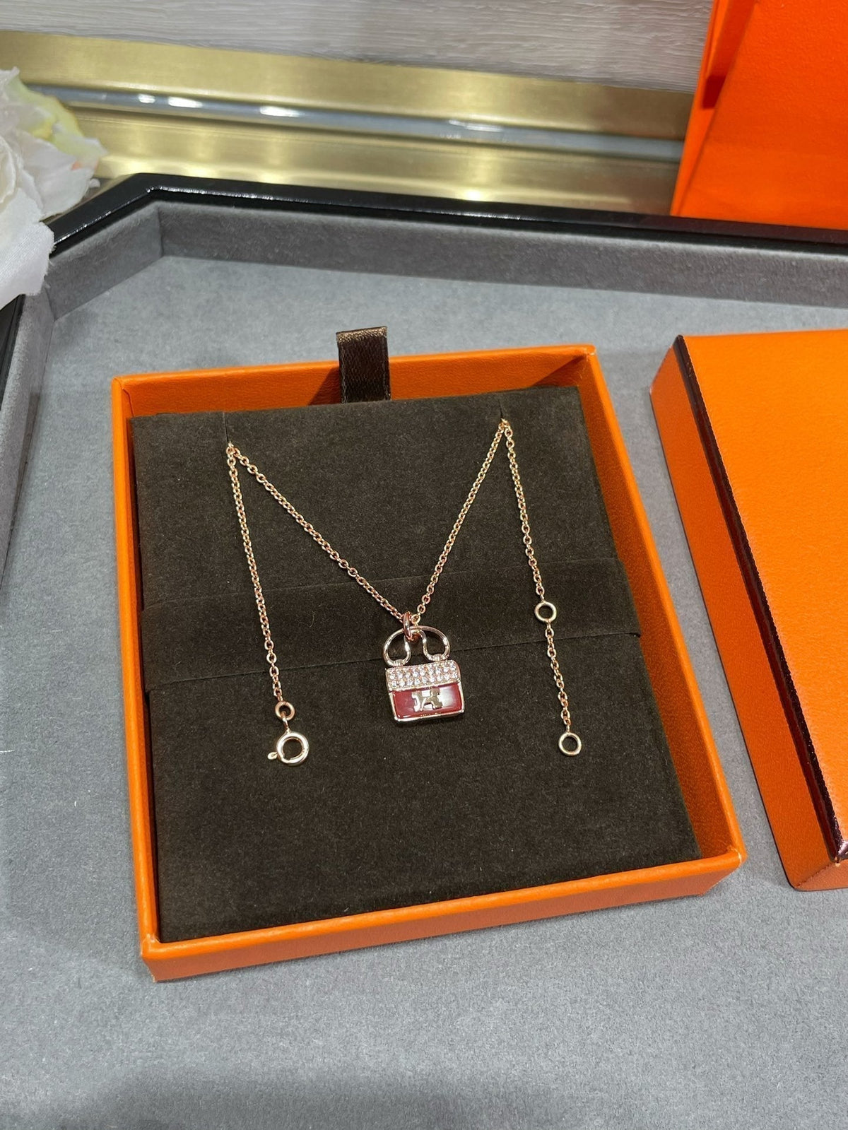 [⭐Sparkve]H CIRCE MOISSANITE PENDANT NECKLACE GOLD